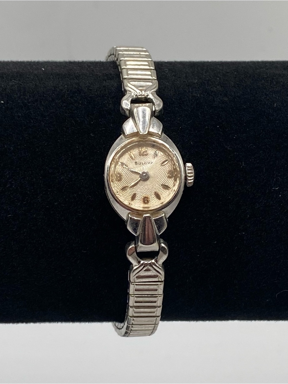 Bulova 10k rolled gold plate U4835 with Seidel  Ladies SilverTone Band Watch
